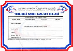 Faliyet Belgesi